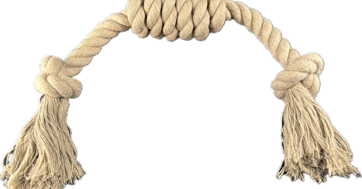 Natural Hemp Rope Toy - Single Barrel Knot - Tough Pup Toys